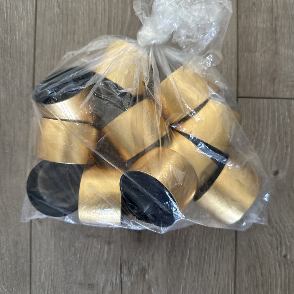 Set of 12 Gold Napkin Rings Round Wedding Christmas Dinner Decor *some Wear‎